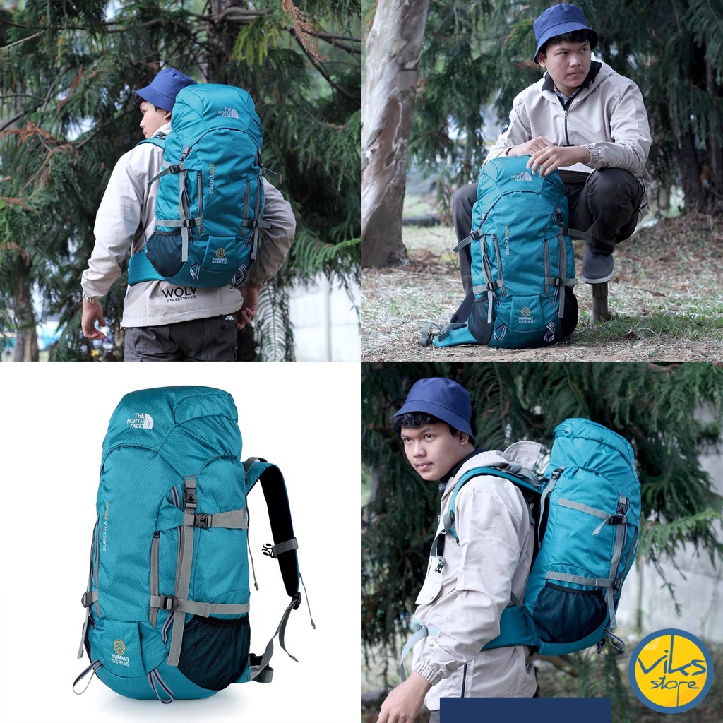 Tas Ransel The North Face Tas Gunung Hiking Camping Survival Tas Semi Carrier Carier Gunung 60L Liter Keril Backpack Adventure Carrier 60 Liter Original