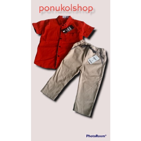Baju Stelan Anak Laki Laki Stelan Kemeja Anak Laki Laki Baju Stelan Anak Usia 1-2 Tahun