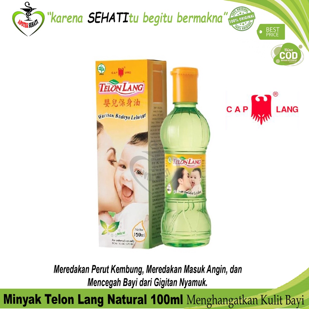 Minyak Telon CapLang Meredakan Kembung Bayi Telon Lang 15ml 30ml 60ml 100ml 150ml