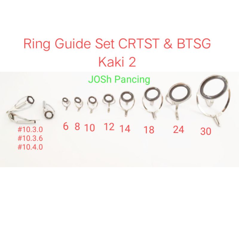 ring guide set kaki 2 mamarit marit joran laut lengkap cincin torzite