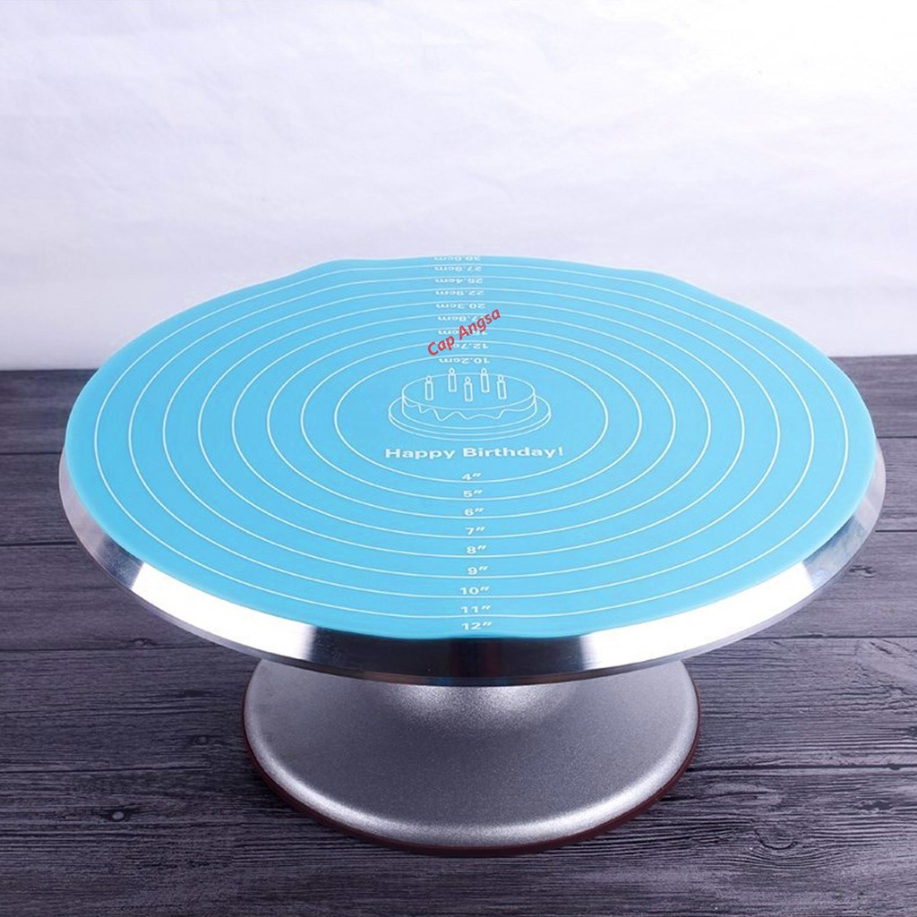 ALAS TATAKAN ADONAN KUE  ROUND BUNDAR BULAT SILIKON SILICONE DOUGH MAT PASTRY MATT SILMAT NON STICK