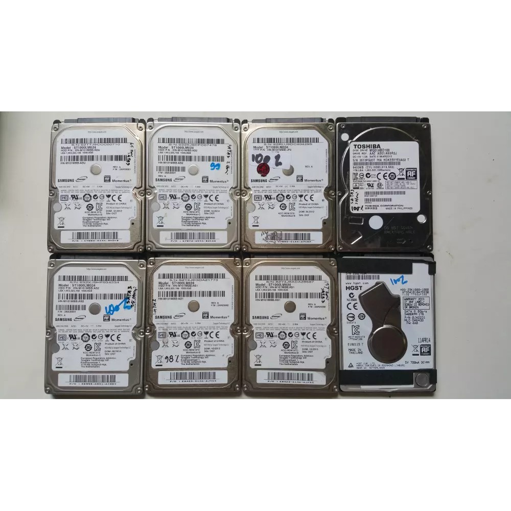 Hardisk Laptop 1 Tera All Merk (2nd) Kualitas Bagus