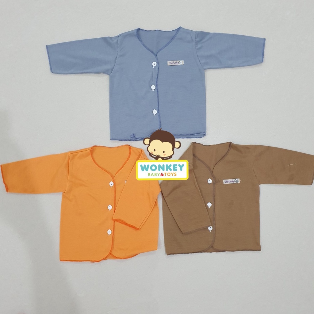 Baju Bayi Newborn Pastel Gradasi / Baju Bayi Panjang / Baju Bayi Pendek / Baju Bayi Kutung / Buntung 0-3 Bulan Boboko / Andreatex-Panjng GRD TUA 1pcs