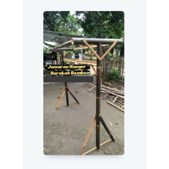 Jemuran Hanger Bambu Ori Homemade