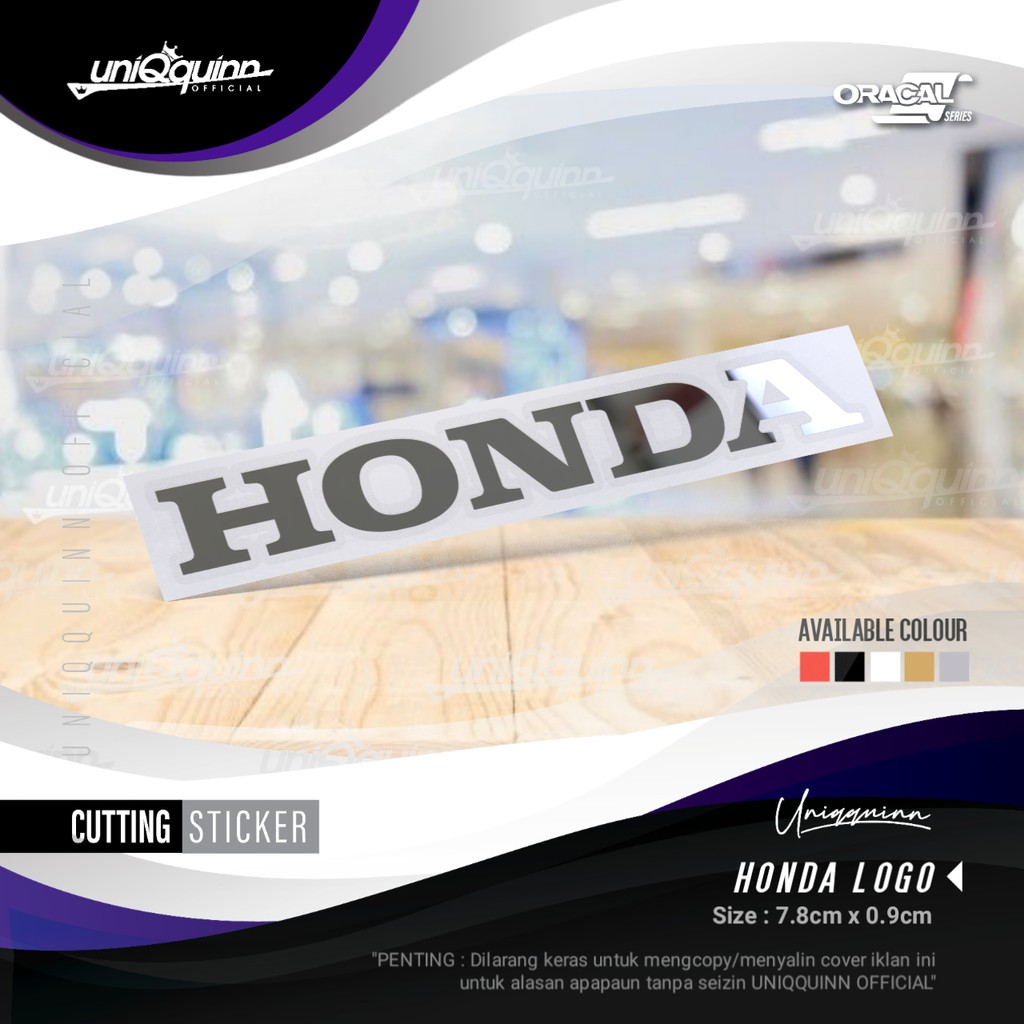 UQ Stiker Sticker Honda Kecil | Cutting Sticker Honda Motor Anti Air