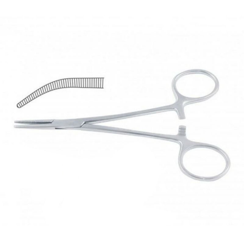 Halstead Mosquito Forcep Curved 12.5 cm Klem Mosquito Bengkok Klem Arteri