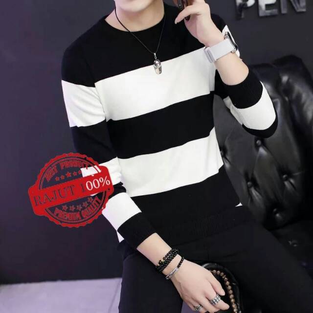 Baju Rajut Pria Lengan Panjang