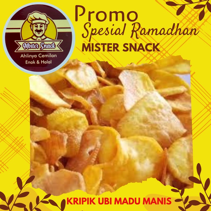 

kripik telo ubi madu manis cemilan snack jajan kiloan kue kering paket - 150gram mister snack