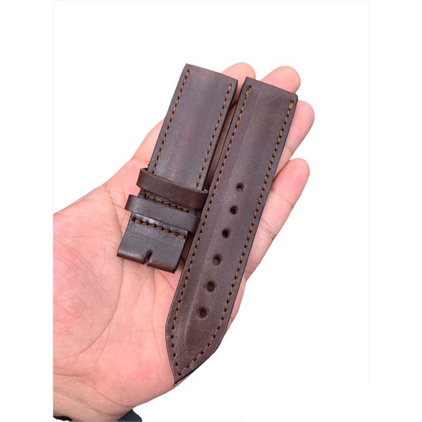 Strap Tali Jam Tangan Kulit Sapi Asli Coklat Size 26MM