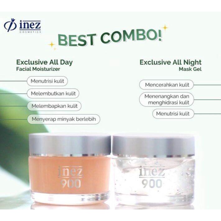 Inez 900 Exclusive All Day Facial Moisturizer 30 gr / Inez Pelembap Gel / Inez Exclusive All Day Facial Moisturizer