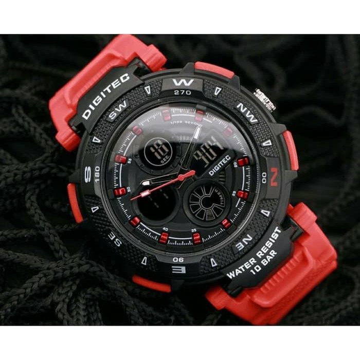 JAM TANGAN DUAL TIME DIGITEC D-3065 ORIGINAL