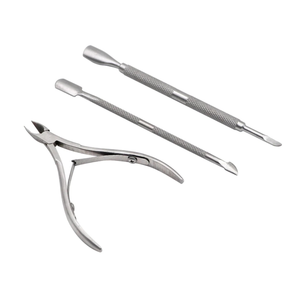 (Isi 3pcs) Pembersih Kutikel Kuku Nail Art Cuticle Nipper Pusher