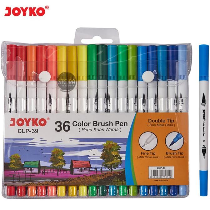 

(BISA COD) Joyko Color Brush Pen Pena Kuas Dual Tip Spidol Set 36 Warna CLP-39 CUCI GUDANG Kode 442