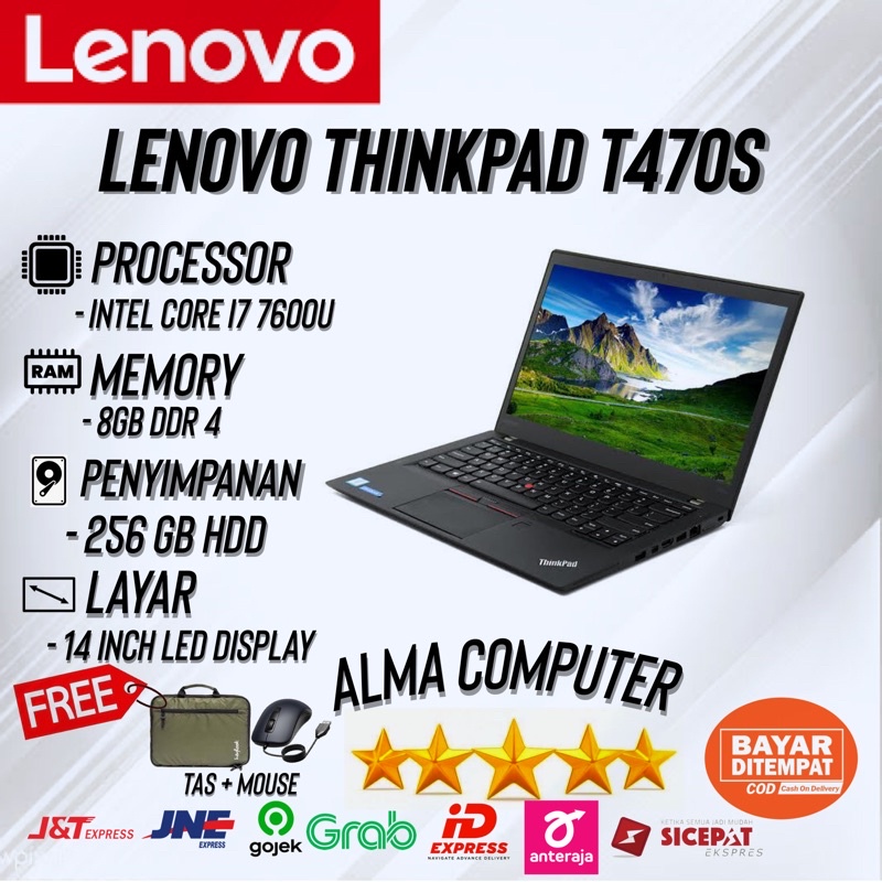 LENOVO THINKPAD T460S CORE I7 100% ORIGINAL MULUS-t470s 8/256gb