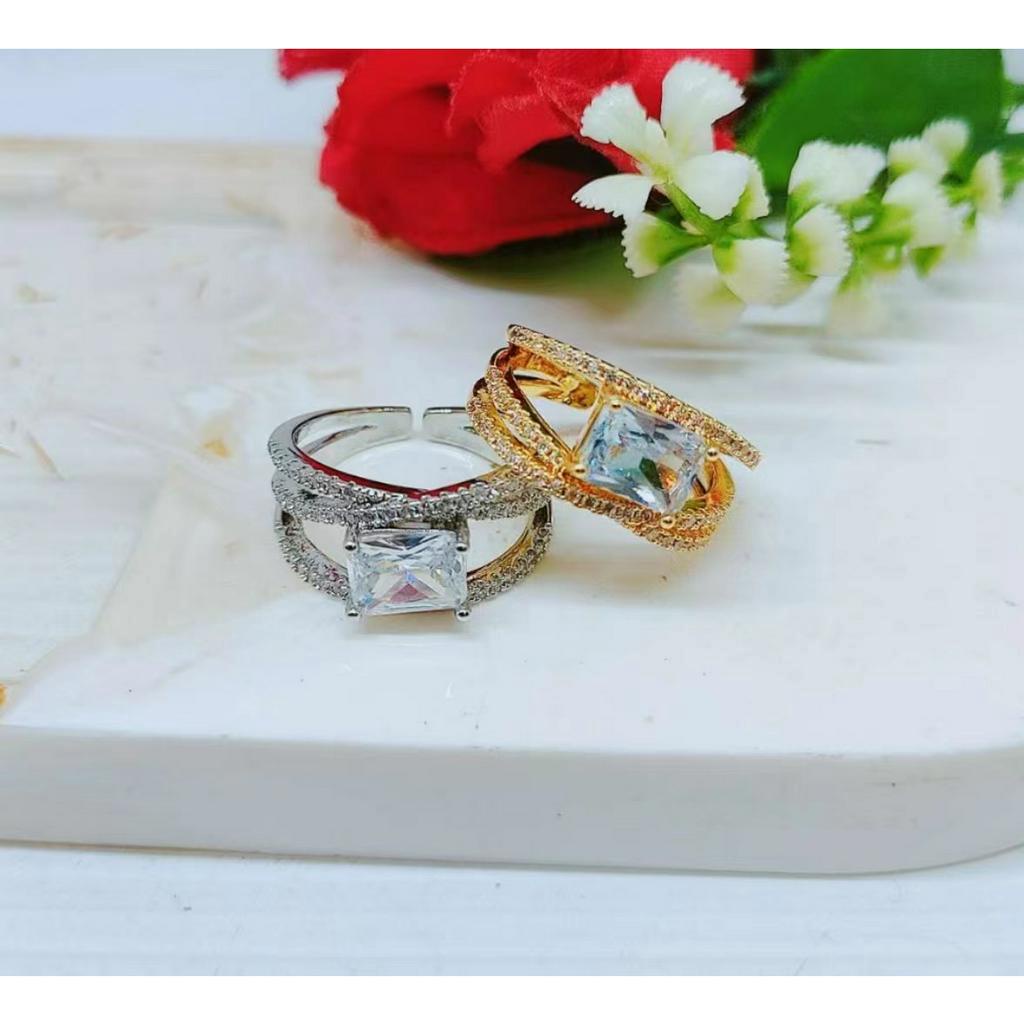 Cincin Xuping Mata Full Lapis Emas Perhiasan Fashion R100