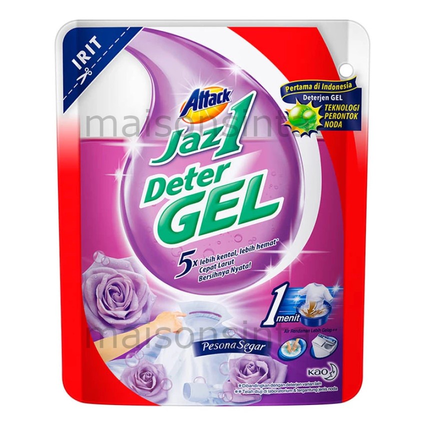 225G - ATTACK Jaz1 DeterGel Pesona Segar deterjen detergent gel 225gr