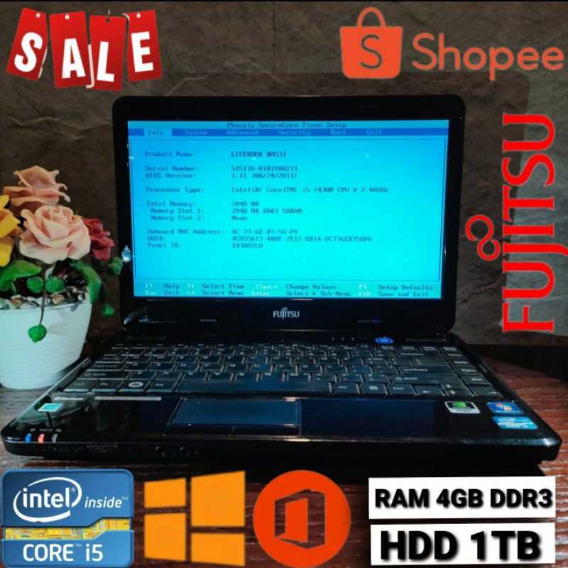 laptop core i5 fujitsu murah