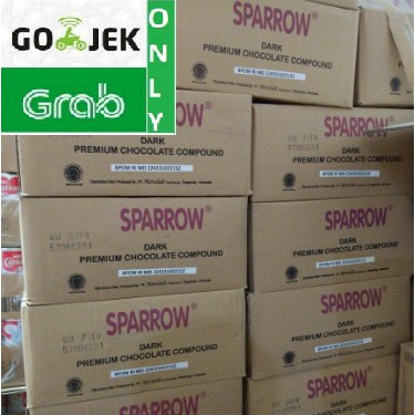 

Coklat Mercolade Sparrow Compound Hitam Dark Chocolate 20KG Grab Gosen