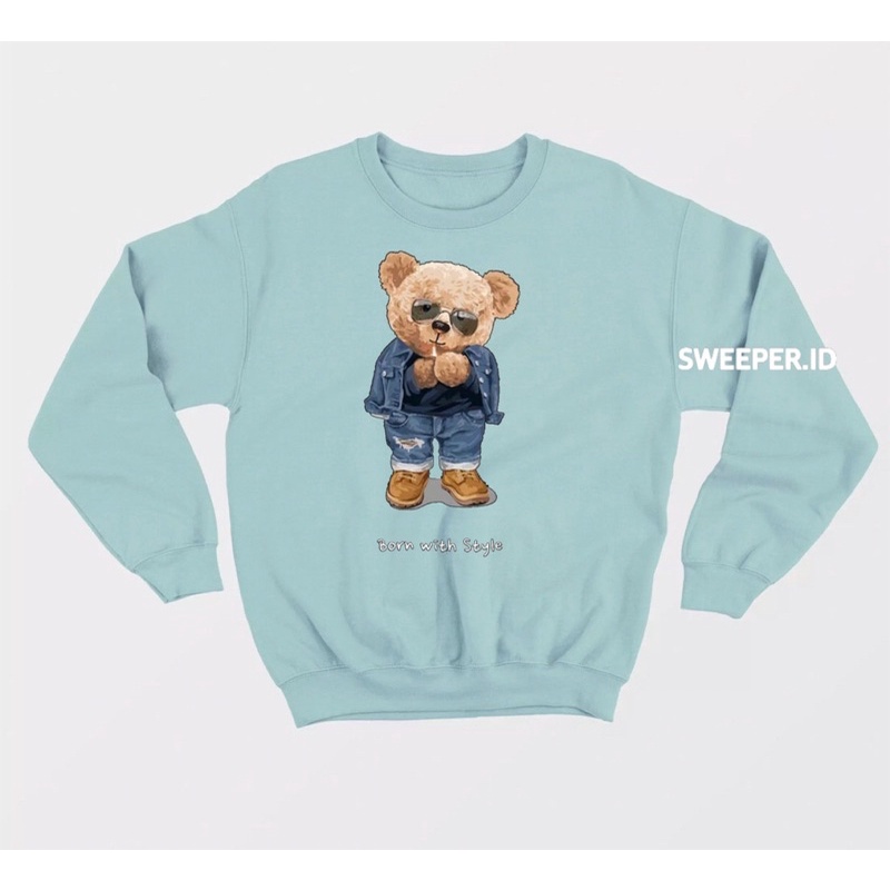 BORN WITH STYLE TEDDY BEAR 3D BAHAN FLEECE PRINTING