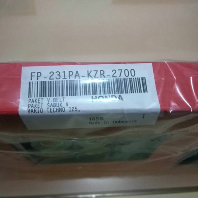 V Belt Set Van Belt Set Ban Penggerak Set Federal Vario 125 FP 231PA KZR 2700