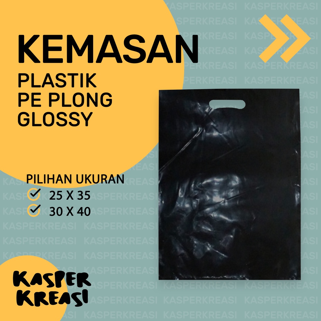 

KEMASAN PLASTIK POLOS HITAM / PLASTIK PE PLONG GLOSSY / UKURAN 25X35 30X40
