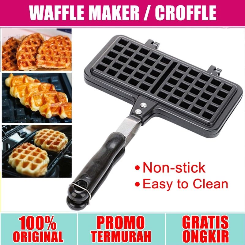 Cetakan kue Waffle - Teflon Bagus - Anti Lengket