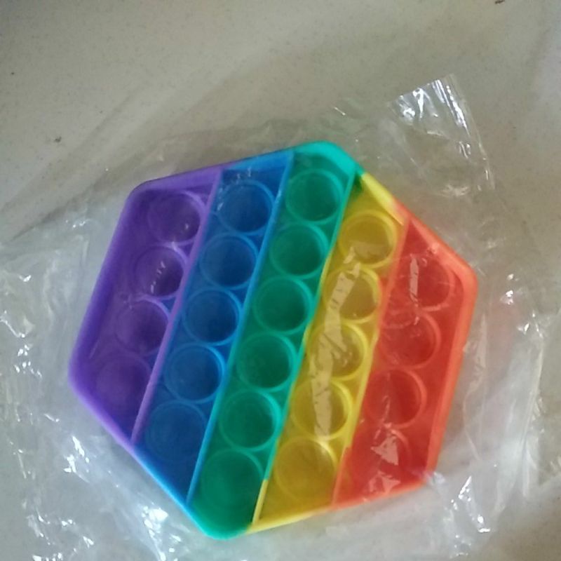 POP IT MAINAN ANAK VIRAL | DIAMETER 11-12 CM-Segi 6