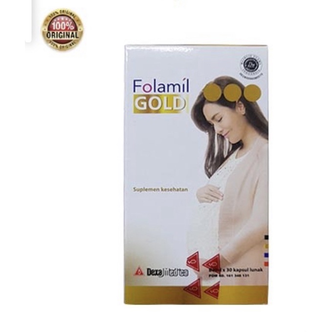 Folamil gold botol 30 tablet (suplemen lengkap ibu hamil )