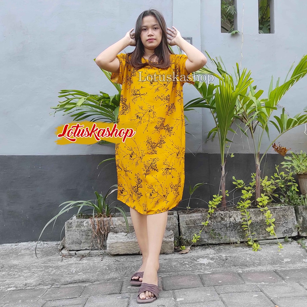 Daster Bali Arnium-Ranting Mustard