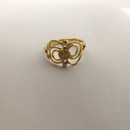 Cincin model bunga lapis emas
