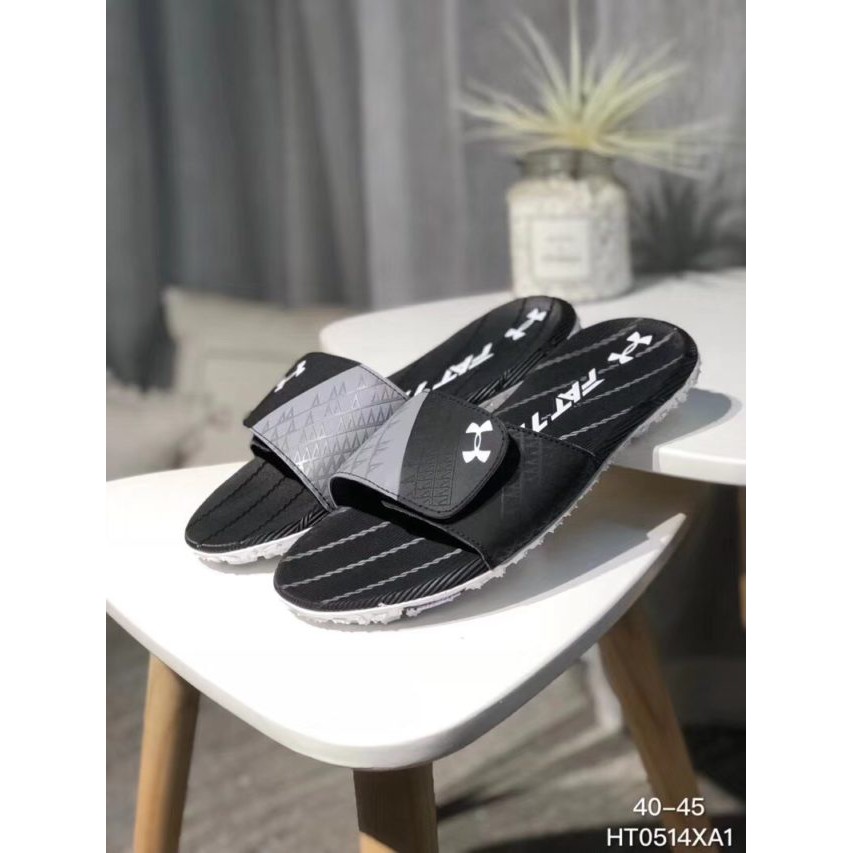 SANDAL UA FAT TIRE SLIDE BLACK GRAY PREMIUM