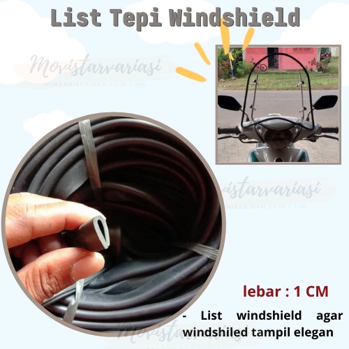 Karet List Pengaman Windshield Universal Karet Tepi Windshield Universal
