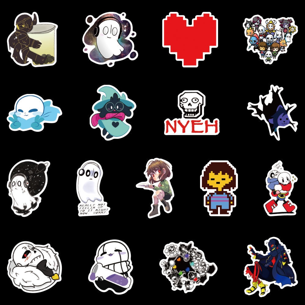 Undertale bagasi stiker kartun ponsel komputer diy dekorasi gitar kulkas besar stiker koper stiker c