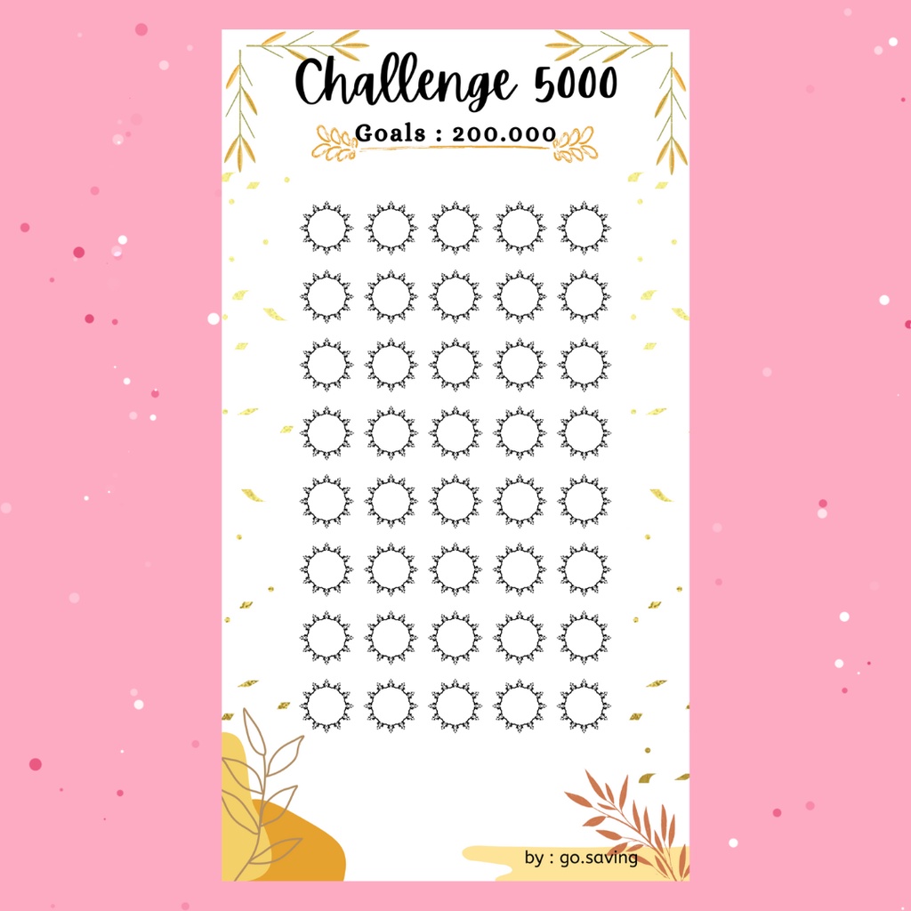 

Binder Saving Challenge 5.000 / Tantangan Menabung Binder A6