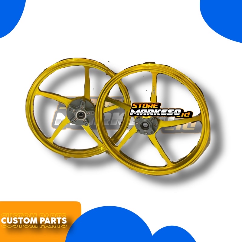 VELG ENKEI TRC RACING ANODIZE CNC RING 17 GOLD DD DOUBLE DISK PNP MX KING NINJA