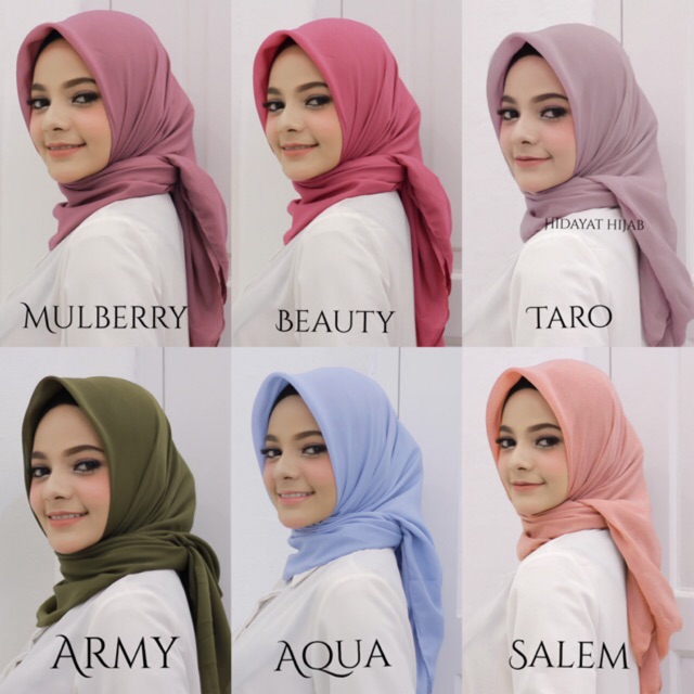 HIJAB POLLYCOTTON 2 BELLA SQUARE HIJAB POTON HIJAB 