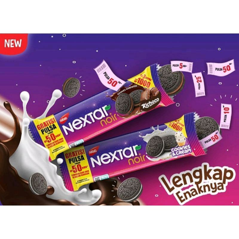 

NEXTAR NOIR 1PK 10PCS CREAM&COOKIES, COKLAT