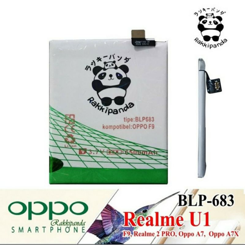 Baterai Batre Batrai Battery Rakkipanda BLP-683 Realme U1 BLP683 Real me U1 BLP 683 Double Power