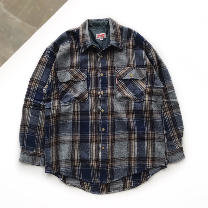 budweiser vintage plaid wool second