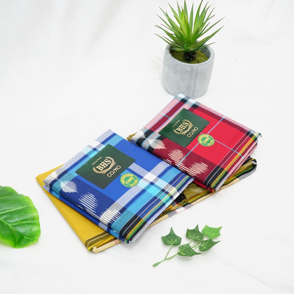 Sarung Cosmo Warna Lengkap BHS Classic Kain Sarung Pria Sarung BHS