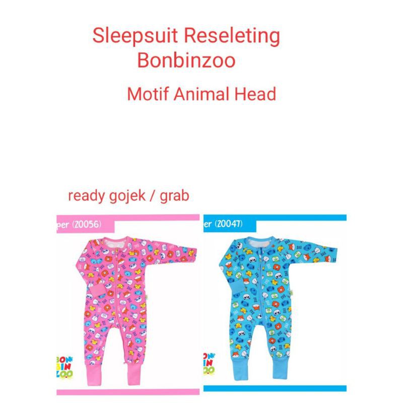 BONBINZOO Sleepsuit Zipper SNI Bahan Halus/ Jumper Resleting Bayi 0-12 Bulan