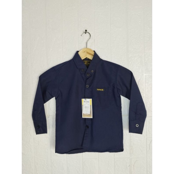 kemeja polos pria navy biru tua navi darkblue Nevi lengan panjang dan pendek slimfit jumbo 3XL