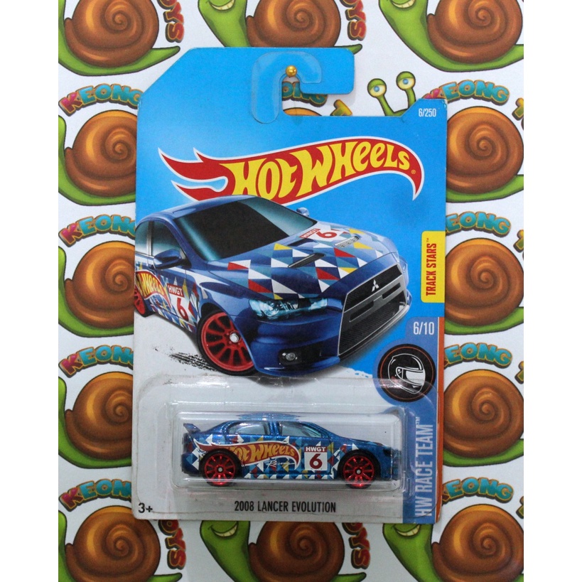 HOT WHEELS 2008 LANCER EVOLUTION - BIRU - TRACK STARS