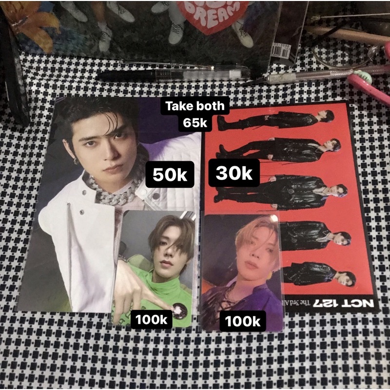 PC Yuta sticker dan sticky ver , POSTCARD JAEHYUN STICKER ( pb ver) , Sticker johnny, Taeyong Seoul 