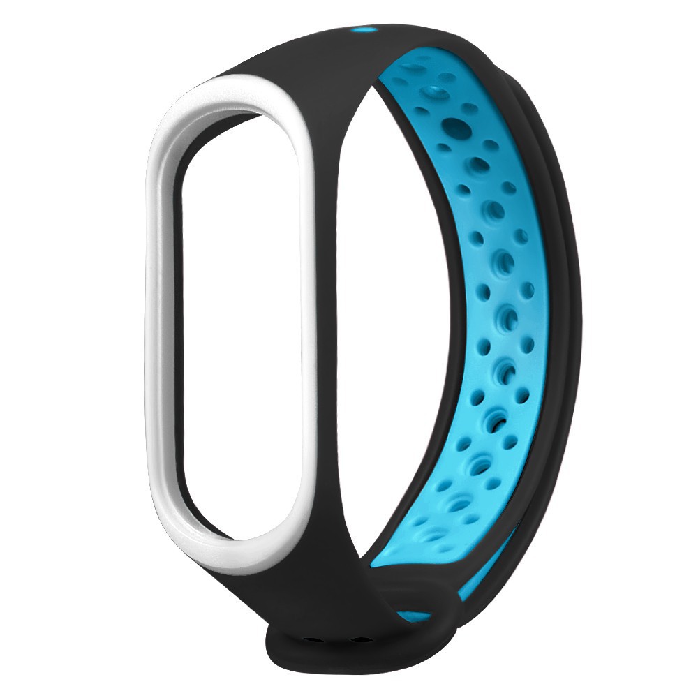 Sporty Strap Mi Band 4 / Mi Band 3 / M6 M5 M4 M3 Tali Jam Sport Xiaomi Mi Band OASE Sneakers-Hitam Biru