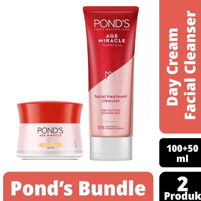 Ponds Age Miracle Day Cream Moisturizer 50g &amp; Age Miracle Foam 100ml