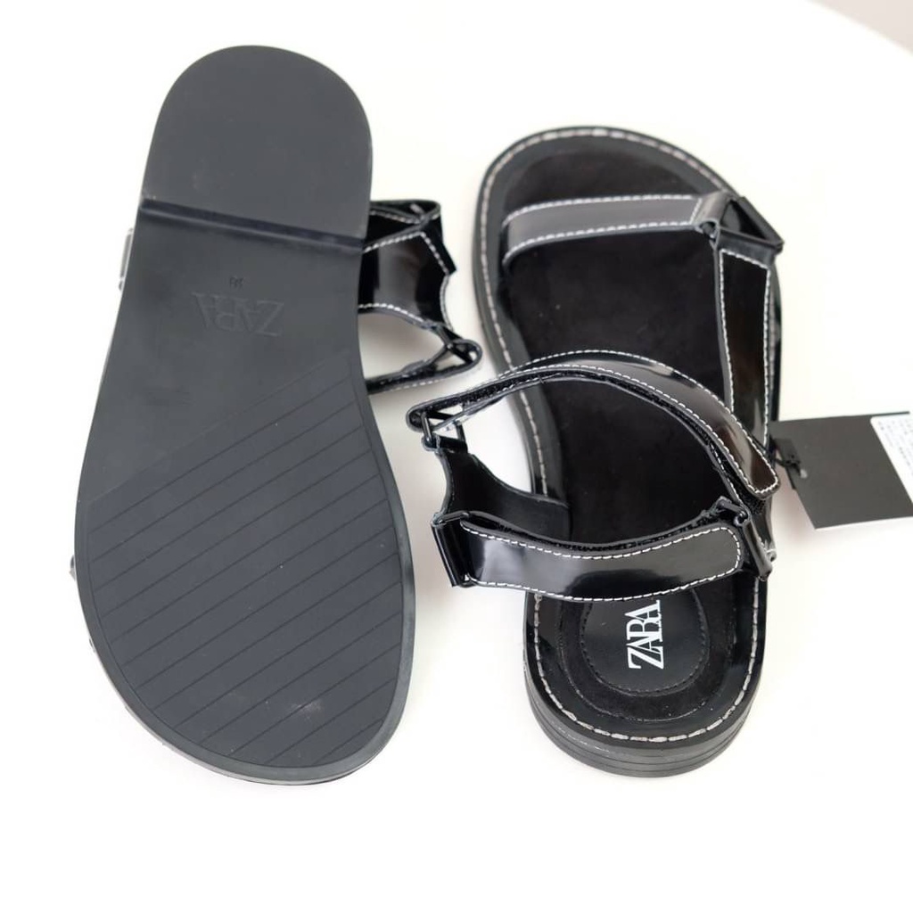 [7.7 Boombastis Sale⚡] - SANDAL WANITA ZS375 FLAT SANDALS PREMIUM IMPORT