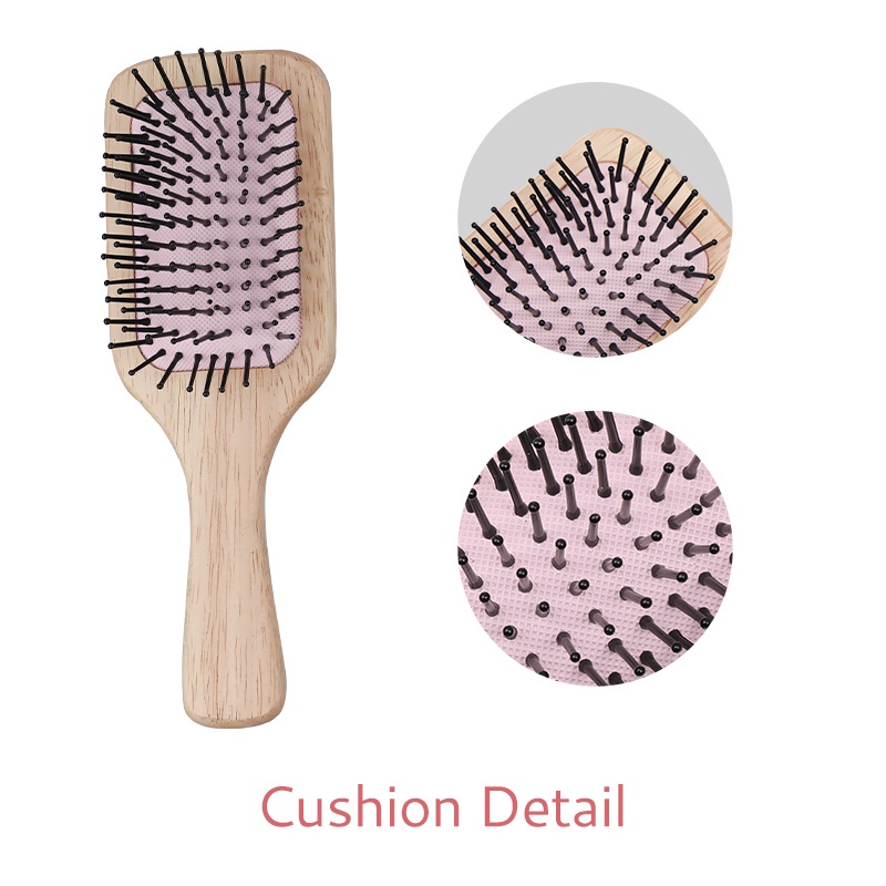 JD Wooden Hair Combs Medium Hair Brush Fluffy soft material Rectangle Hair Tools