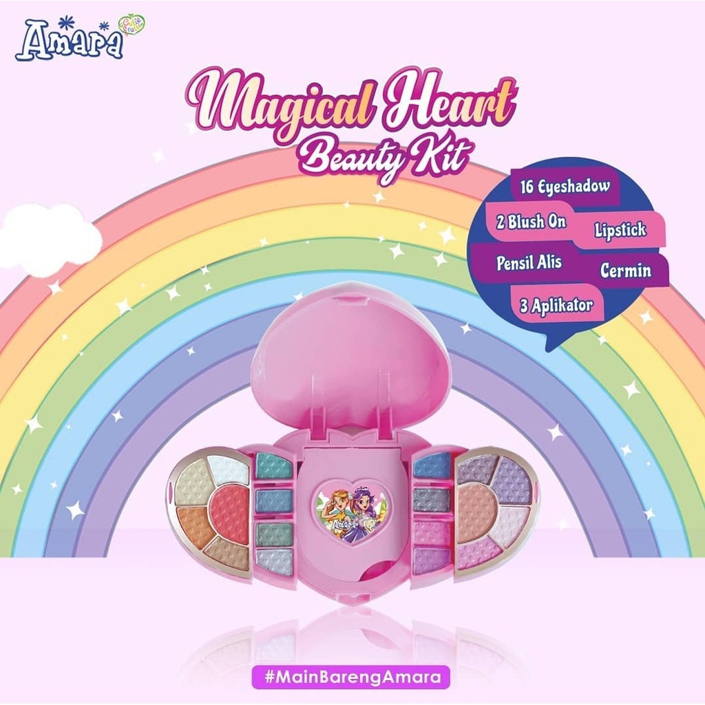Amara Kids Make Up Beauty Kit Anak Magical Heart Original