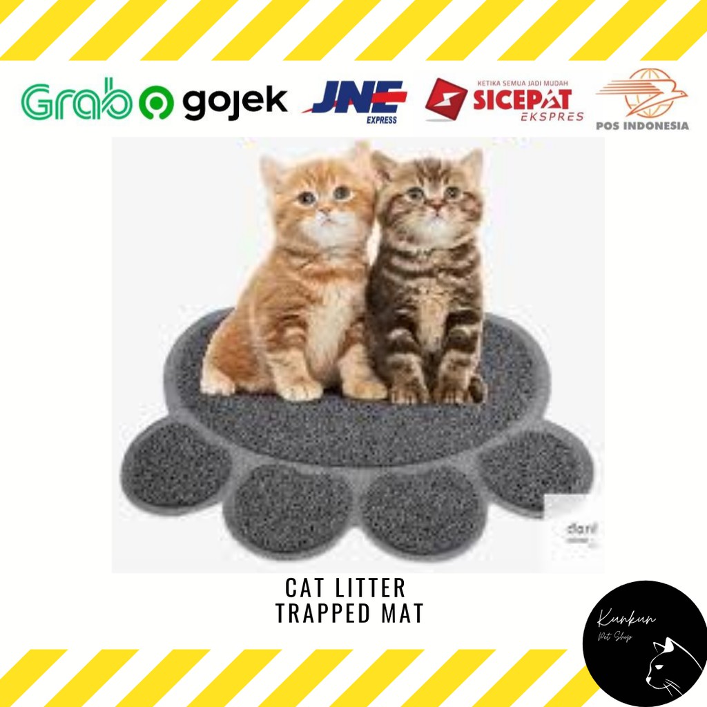 Jual CAT LITTER TRAPPED MAT ALAS PASIR ANTI SLIP ABU / PINK / BIRU